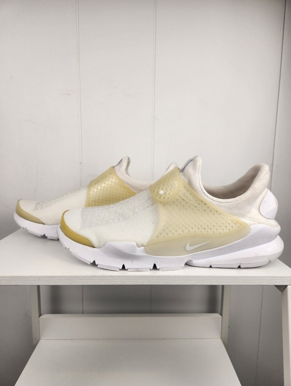 Nike Sock Dart Triple White Mens 11 Sneaker Slip-On 819686-100 Strap Athletic